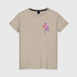 Женская футболка хлопок Flowers Leo