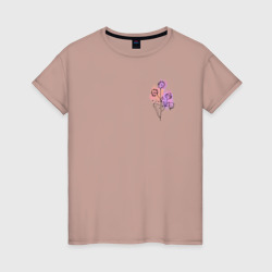 Женская футболка хлопок Flowers Leo