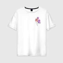 Женская футболка хлопок Oversize Flowers Leo