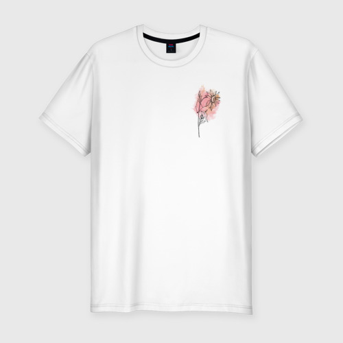 Мужская футболка хлопок Slim Flowers Virgo, цвет белый