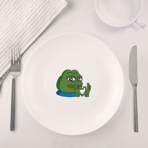Набор: тарелка + кружка Pepe, pepe love, Пепе лове - фото 4