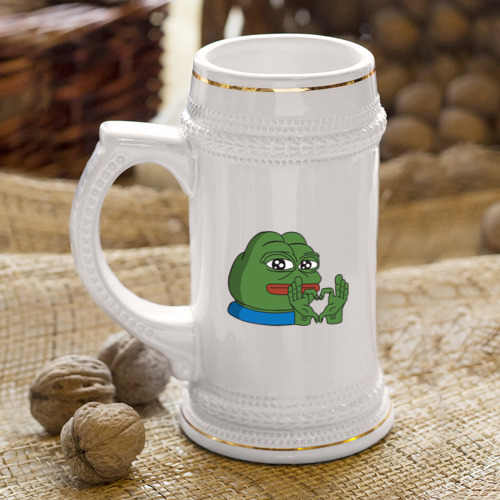 Кружка пивная Pepe, pepe love, Пепе лове - фото 4