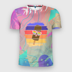 Мужская футболка 3D Slim Эскимо в Тропиках