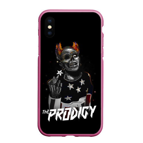 Чехол для iPhone XS Max матовый The Prodigy Flint, цвет малиновый