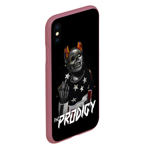 Чехол для iPhone XS Max матовый The Prodigy Flint, цвет малиновый - фото 3