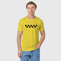 Мужская футболка хлопок Шашки такси - фото 2