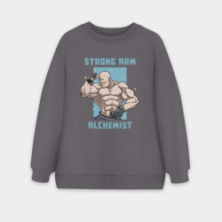 Женский свитшот oversize без начеса хлопок Силовой Алхимик