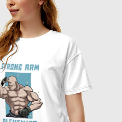Женская футболка хлопок Oversize Силовой Алхимик - фото 2