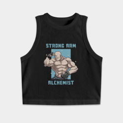 Женская укороченная майка-топ хлопок Силовой Алхимик