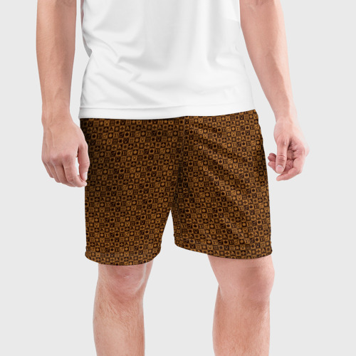 Мужские шорты спортивные Brown & Gold, цвет 3D печать - фото 3