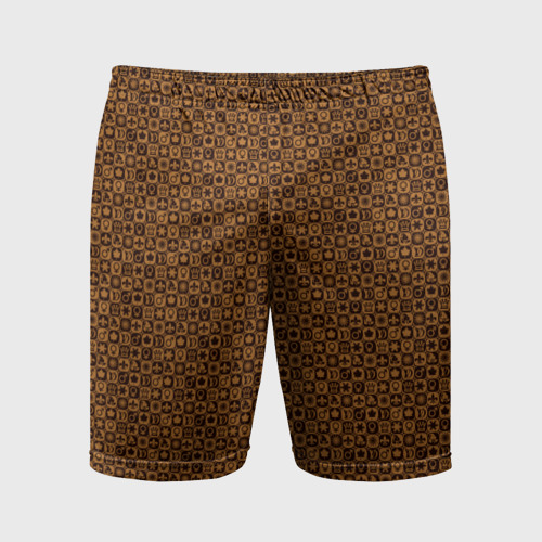 Мужские шорты спортивные Brown & Gold, цвет 3D печать