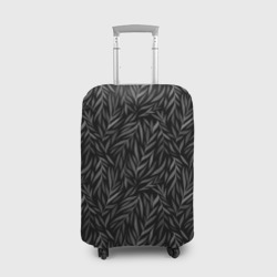 Чехол для чемодана 3D Растительный орнамент черно-белый