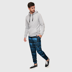 Мужские брюки 3D Неоновая, кирпичная стена - фото 2