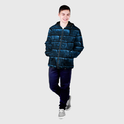 Мужская куртка 3D Неоновая, кирпичная стена - фото 2