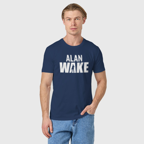 Мужская футболка хлопок с принтом Alan Wake \ Алан Уэйк, фото на моделе #1