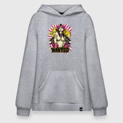 Худи SuperOversize хлопок Девушка ковбой с картами