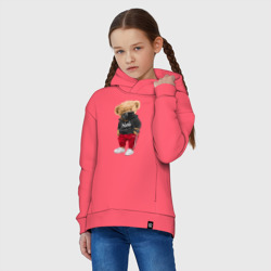 Детское худи Oversize хлопок Крутой медвежонок в спортивках - фото 2
