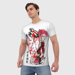 Мужская футболка 3D Вырывающийся Сукуна, Магическая битва - фото 2