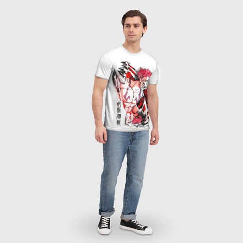 Мужская футболка 3D Вырывающийся Сукуна, Магическая битва, цвет 3D печать - фото 5