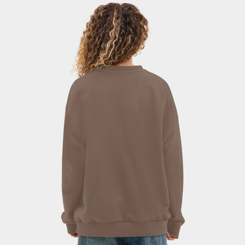 Женский свитшот oversize без начеса хлопок Котик: нет, не сегодня - фото 4