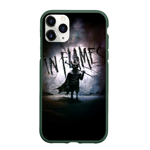 Чехол для iPhone 11 Pro матовый I, the Mask - In Flames, цвет темно-зеленый