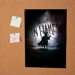 Постер с принтом I, the Mask - In Flames для любого человека, вид спереди №2. Цвет основы: белый