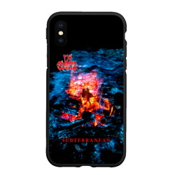 Чехол для iPhone XS Max матовый Subterranean - In Flames