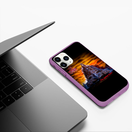Чехол для iPhone 11 Pro матовый The Jester Race - In Flames, цвет фиолетовый - фото 5