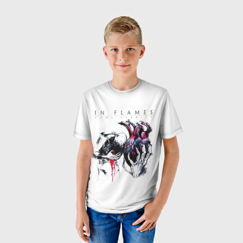 Детская футболка 3D с принтом Come Clarity - In Flames, фото на моделе #1