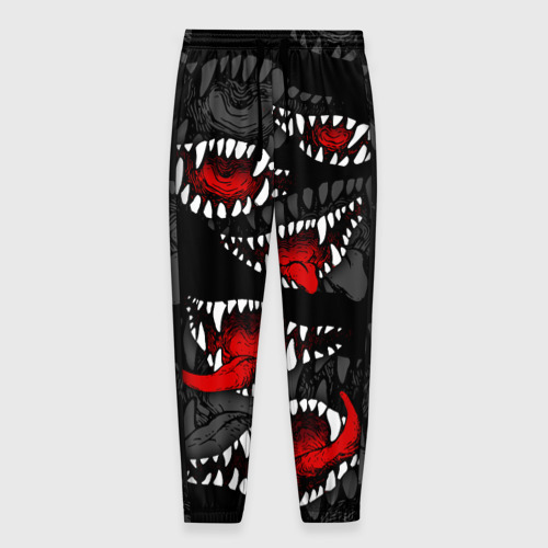 Мужские брюки 3D с принтом Атака вампиров, вид спереди #2