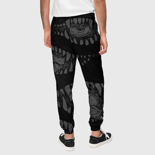 Мужские брюки 3D с принтом Атака вампиров, вид сзади #2