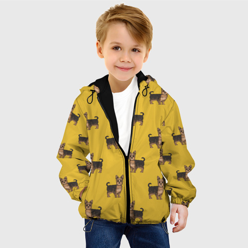 Детская куртка 3D Йоркширский терьер паттерн, цвет черный - фото 3