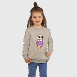 Детский свитшот хлопок Мороженое Череп на Хэллоуин - фото 2