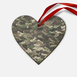 Деревянная игрушка Сердце Именной камуфляж Макс