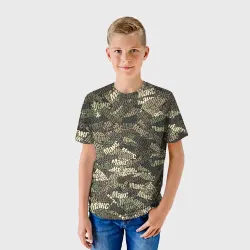 Детская футболка 3D Именной камуфляж Макс - фото 2