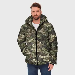 Мужская зимняя куртка 3D Именной камуфляж Макс - фото 2