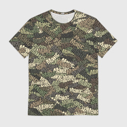 Мужская футболка 3D Именной камуфляж Макс