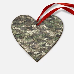 Деревянная игрушка Сердце Именной камуфляж Миша