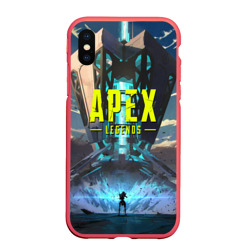 Чехол для iPhone XS Max матовый Apex Legends boom