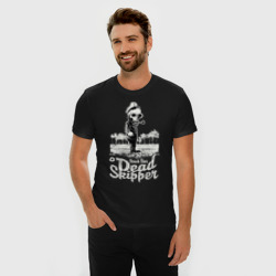 Мужская футболка хлопок Slim Скелет скипер - фото 2