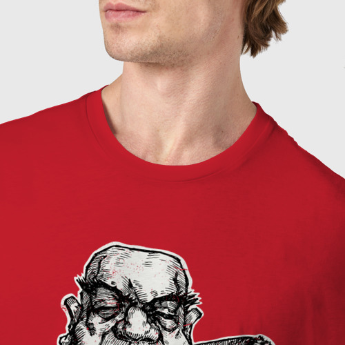 Мужская футболка хлопок Мужчина босс, цвет красный - фото 6