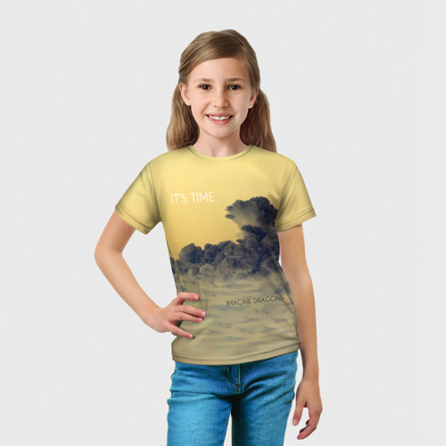 Детская футболка 3D с принтом It's Time - Imagine Dragons, вид сбоку #3