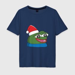 Мужская футболка хлопок Oversize Pepe happy, Пепе хеппи happy new year
