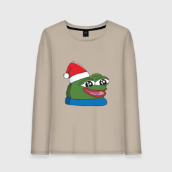 Женский лонгслив хлопок Pepe happy, Пепе хеппи happy new year