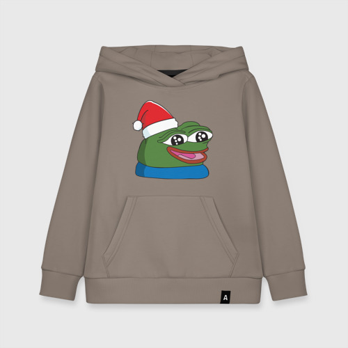 Детская толстовка хлопок Pepe happy, Пепе хеппи happy new year, цвет утренний латте