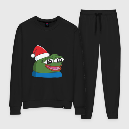 Женский костюм хлопок Pepe happy, Пепе хеппи happy new year, цвет черный