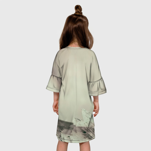 Детское платье 3D с принтом Мумий Тролль Не помню зачем, вид сзади #2