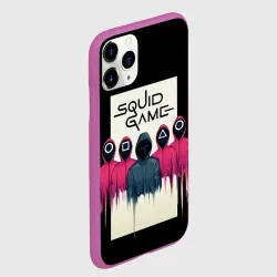 Чехол для iPhone 11 Pro матовый Игра в кальмара Отряд стражей и злодей - фото 2