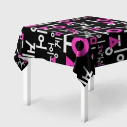 Скатерть 3D Игра в кальмара лого узор