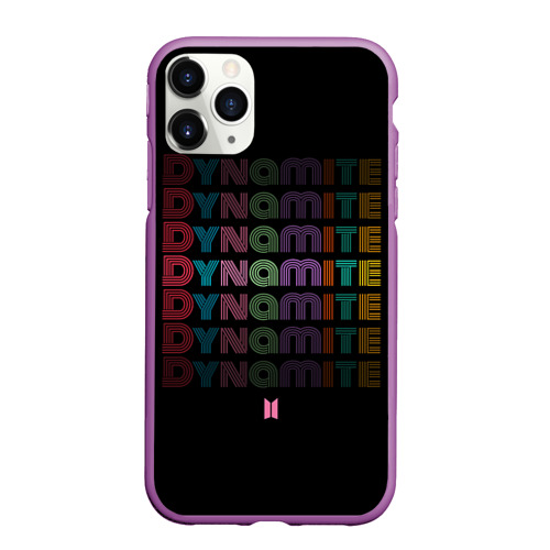 Чехол для iPhone 11 Pro Max матовый Dynamite BTS, цвет фиолетовый